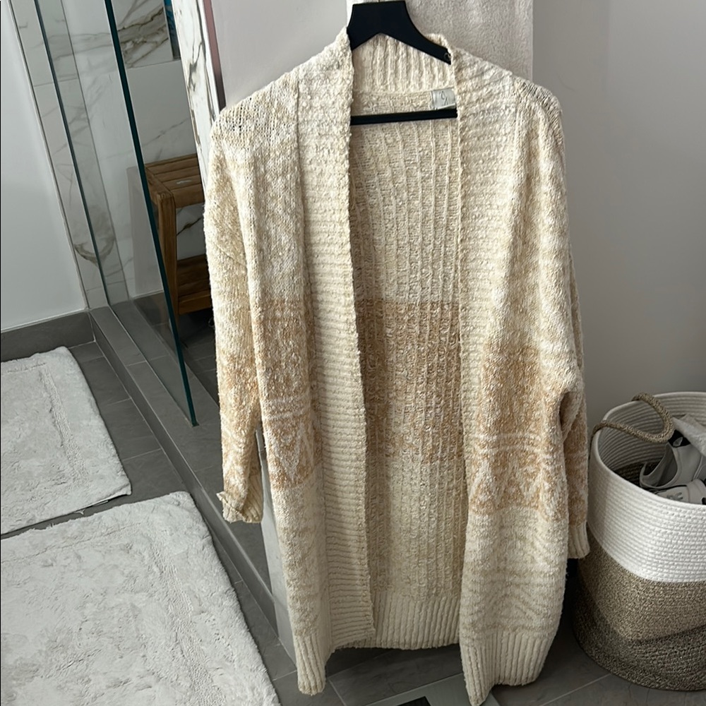 Joe Cozy Cream and Tan Women's Sweater
